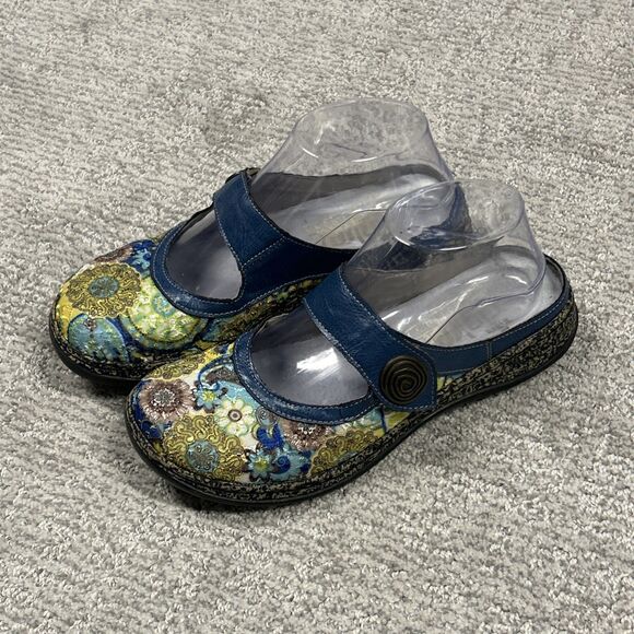 Rieker Daisy Floral Mary Jane Shoes Womens 37 7 Anti-Stress Embroidered Slip On - Picture 5 of 11